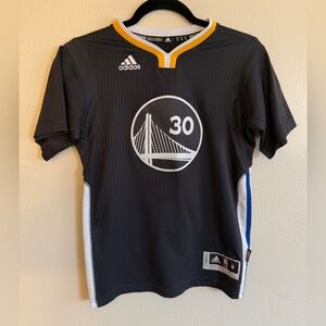 100% Authentic Stephen Curry Adidas Warriors Slate Sleeve Swingman Jersey Size M